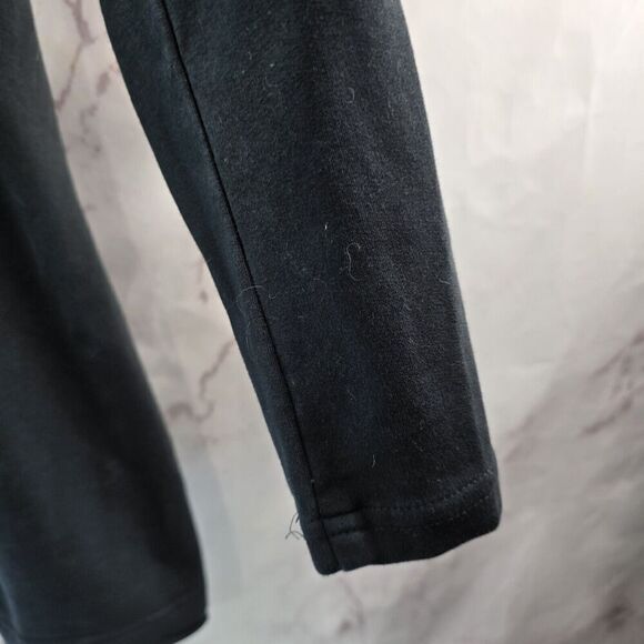 Coin 1804 Jacket Womens Small Black Long Knit Zip Sweatshirt Jersey Knit Stretch - Picture 6 of 14